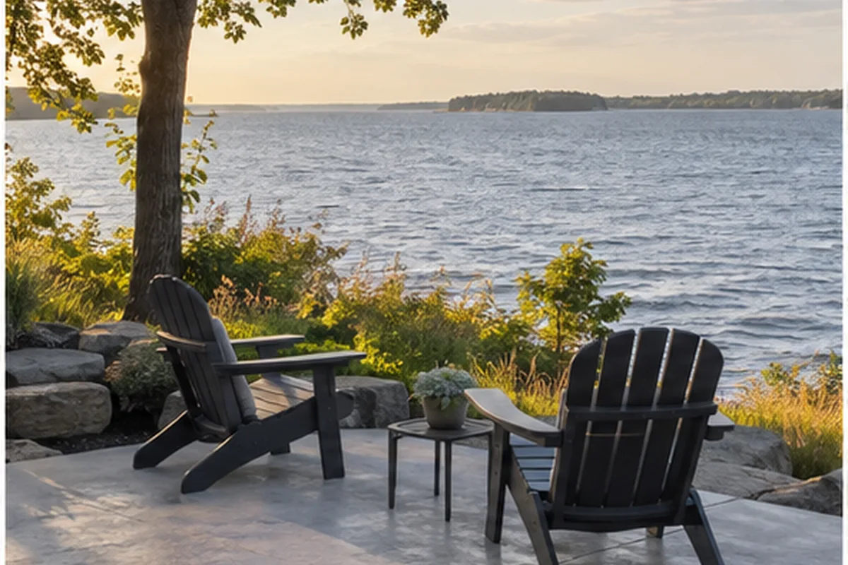 Concrete Patios active worksite overview in Belleville, Bay of Quinte, and Prince Edward County, Ontario