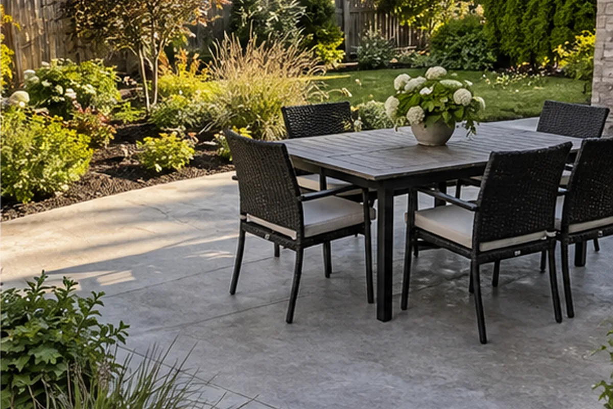 Concrete Patios finished detail in Belleville, Bay of Quinte, and Prince Edward County, Ontario