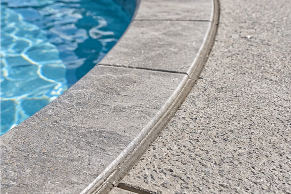 Concrete Pool Decks finished detail in Belleville, Bay of Quinte, and Prince Edward County, Ontario