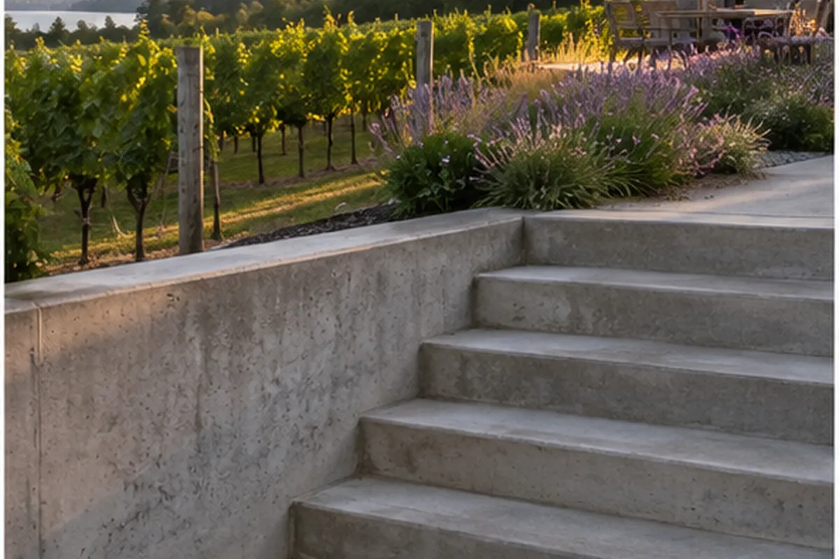 Concrete Steps & Retaining Walls active worksite overview in Belleville, Bay of Quinte, and Prince Edward County, Ontario