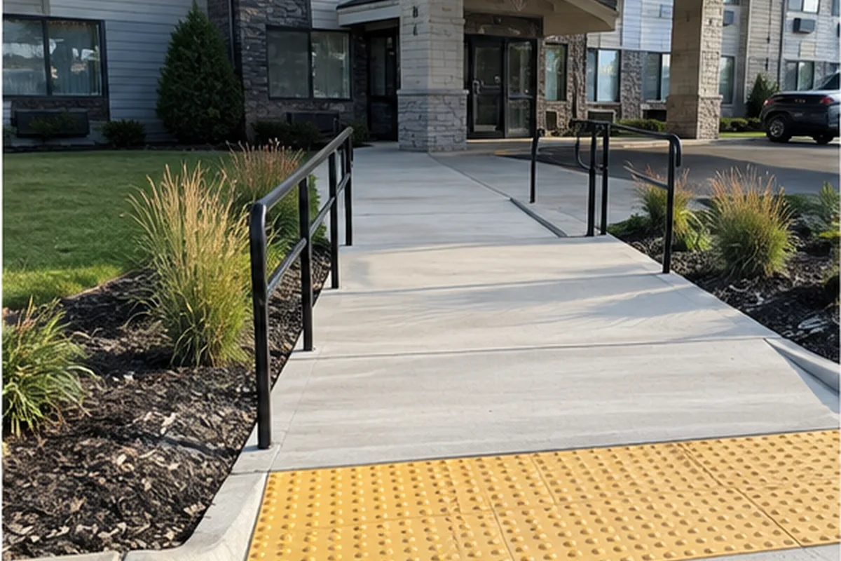 Concrete Sidewalks, Walkways & Curbs active worksite overview in Belleville, Bay of Quinte, and Prince Edward County, Ontario